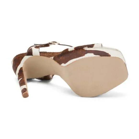 STEVE MADDEN Made In Brazil Leather Cologne Platform Heels - Picture 3 of 4